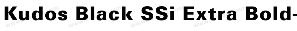 Kudos Black SSi Extra Bold字体转换